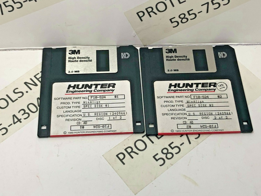 Hunter F10-S24 WinAlign Alignment 2 Floppy Disk Software P432