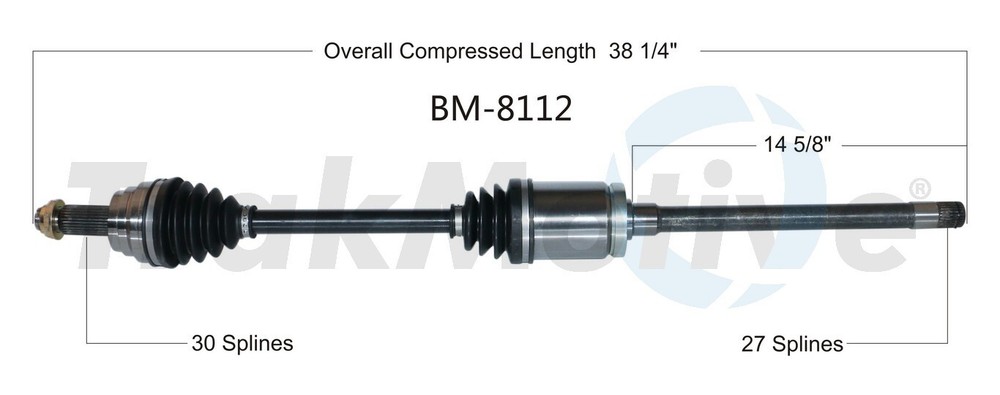For SurTrack BM-8112 CV Axle Shaft