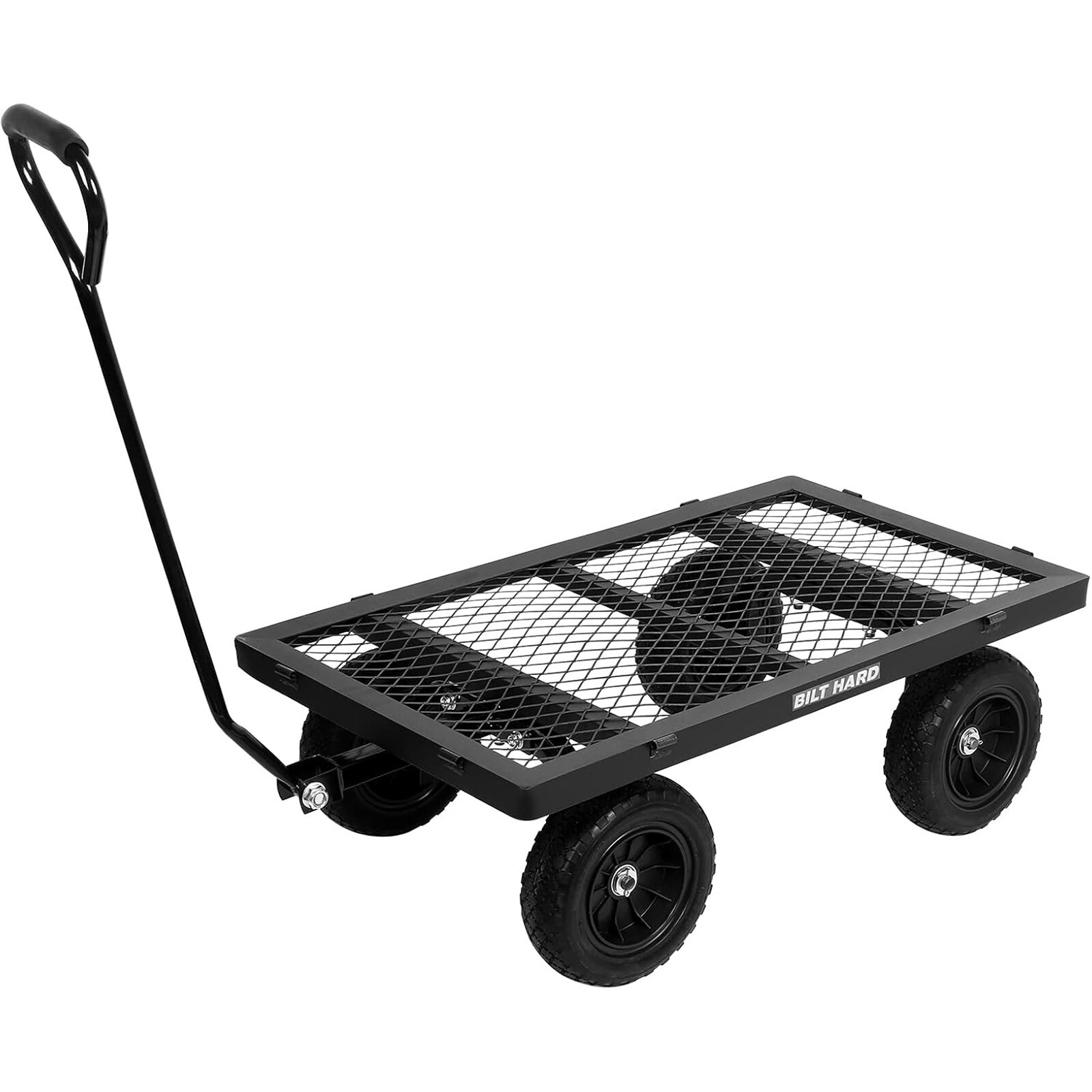 BILT HARD Garden Cart Heavy Duty Steel Mesh Yard Utility Wagon 880 lbs 10" Tire