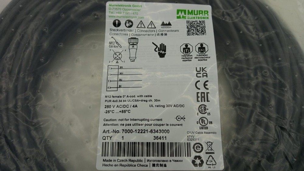 Murr Elektronik 7000-12221-6343000 cable interconnect line cable cable