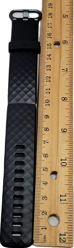 Fitbit Charge 3 4 Watch Band Diamond Pattern Strap Black 18 cm