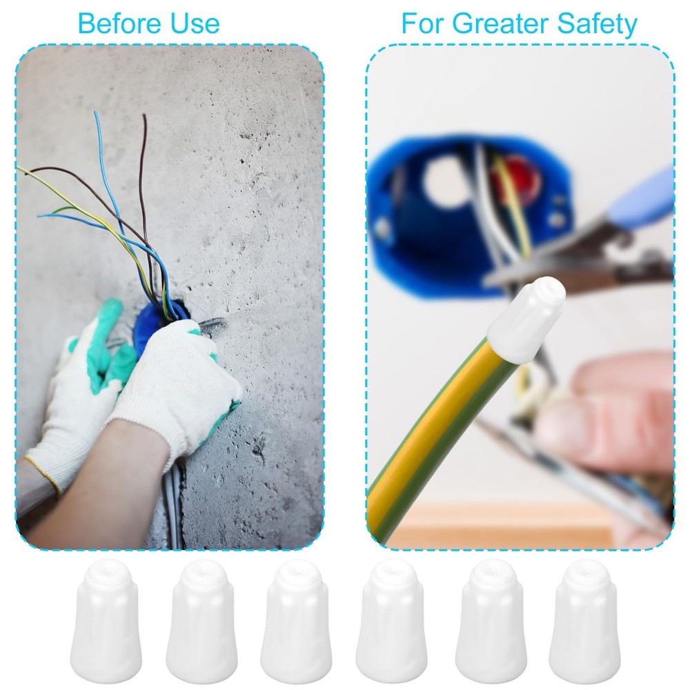 30pcs Ceramic Wire Connector, High Temperature Ceramic Nuts High-Temp Wire Bu...