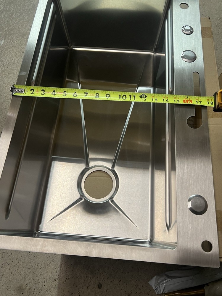 Stainless Steel Waterfall Kitchen Sink Large