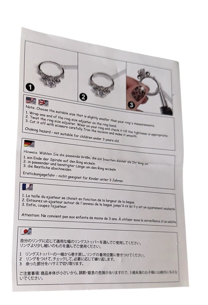 18 Pack Ring Sizer Adjuster for Loose Rings - Multiple Sizes - Invisible Plastic