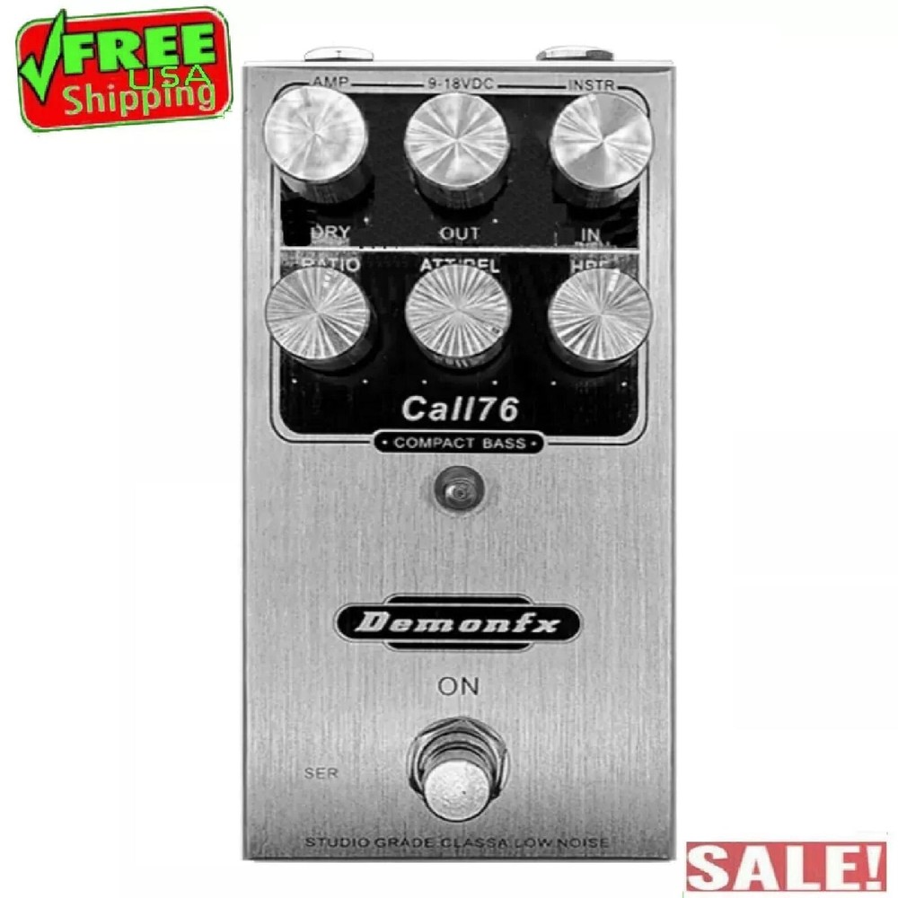 Demonfx CALL76 Compact Bass Compressor Effect Pedal