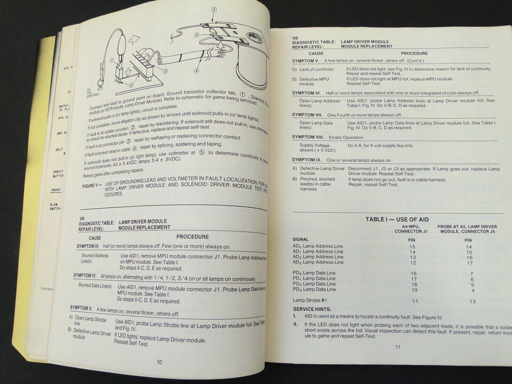 1978 Bally Pinball Games Repair Procedures/Module & Component Replacement