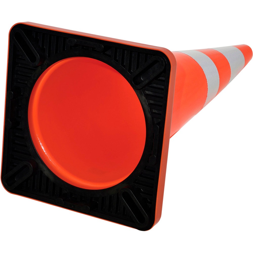 36" Reflective Traffic Cone Solid Orange Base 10 lbs