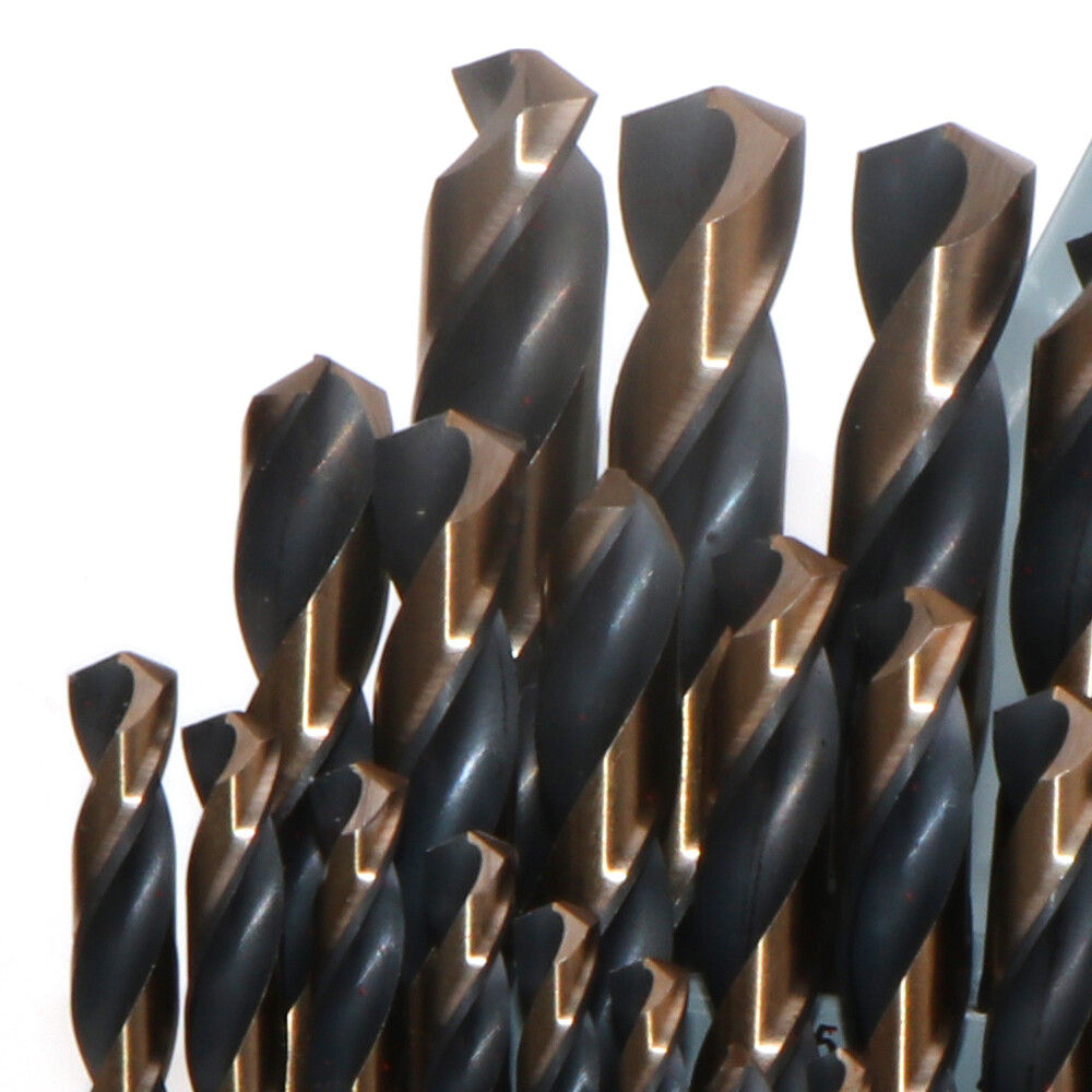 29PCS/Set HSS Drill Bits Black Gold Multi-Bits Twist Metal Drill Bit 1/16"-1/2"