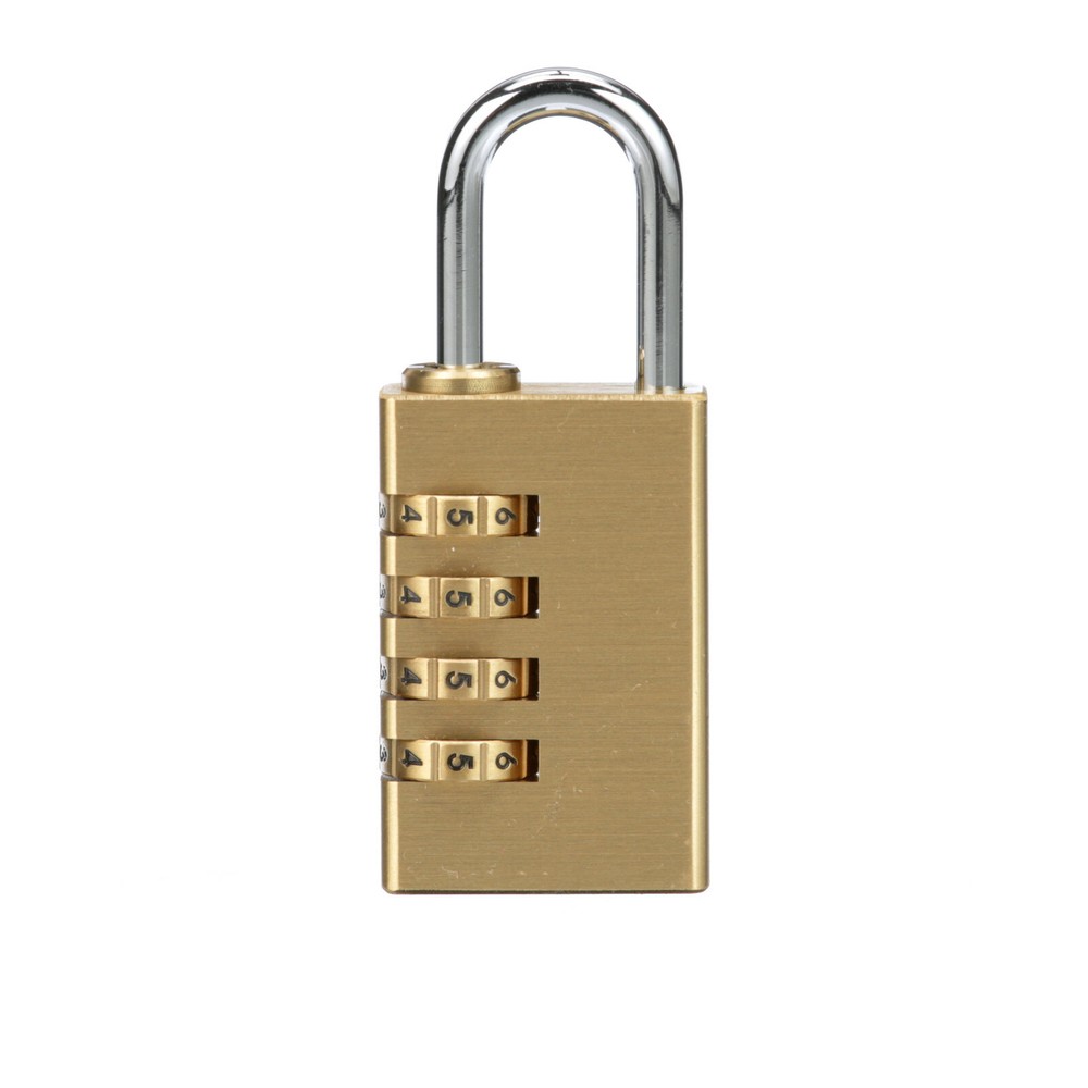 Brink's COMBO 4-DIAL COMBINATION RESETTABLE PADLOCK 30mm SOLID BRASS Weather-Res