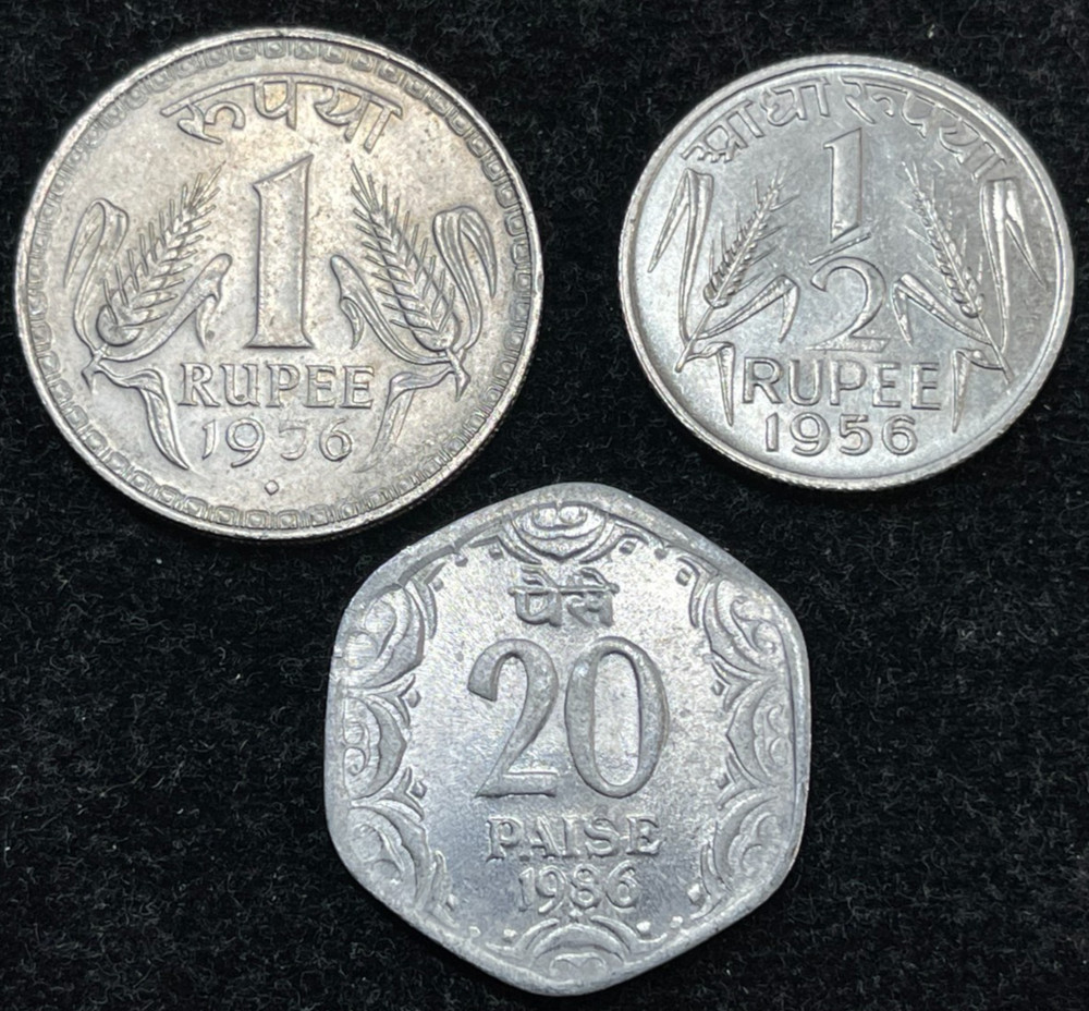 Early India 3 Coins Lot Excellent Condition