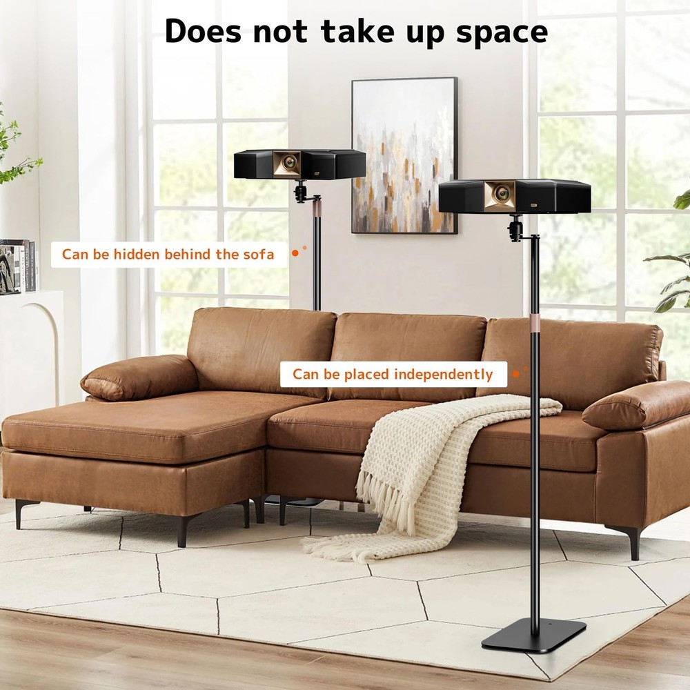 Universal Projector Stand – Height Adjustable & 360° Rotatable Mount with 1/4...