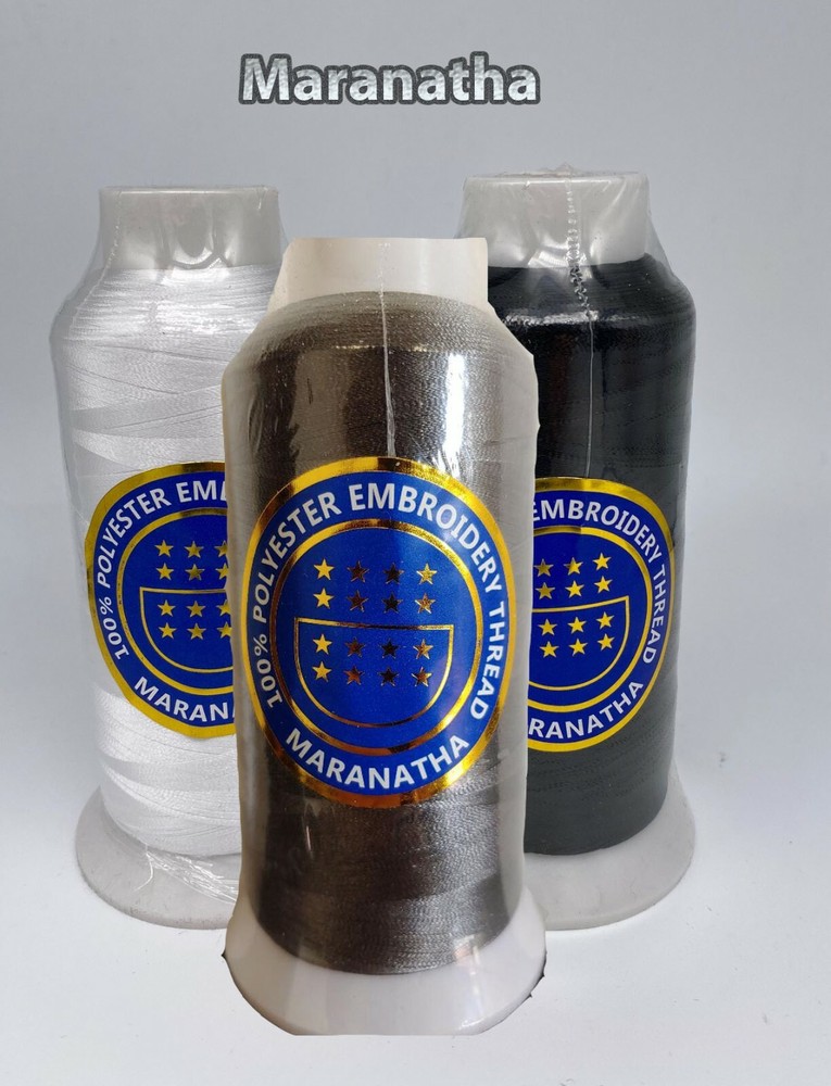 3 cones  Embroidery machine polyester thread 5000 yds  for tajima brother