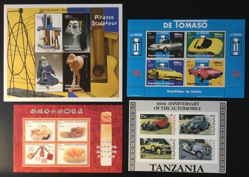 Africa - 4 miniature sheets MNH
