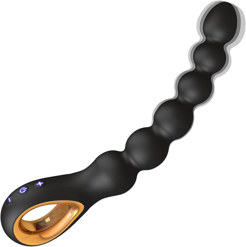 Vibrating Anal Beads Butt Plug Rechargeable Flexible Anal Plug Prostate Massager