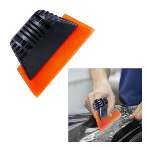 Small Squeegee, PPF Window Tint Squeegee, Rubber Non-Slip Handle Tint Orange
