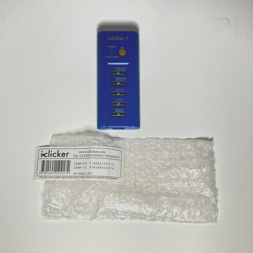 iClicker + Blue Instructor Remote to Administer Classroom Polls & Quizzes - New