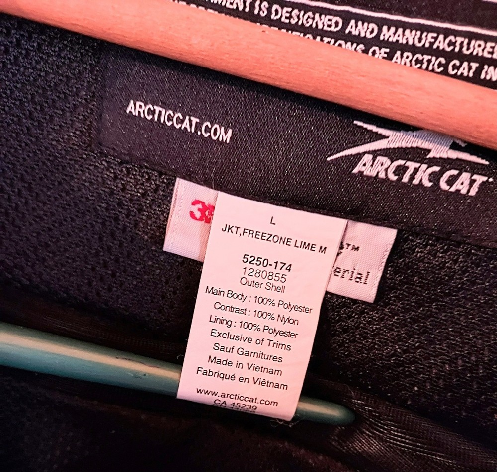Artic Cat Freezone Snowmobile Mens L Jacket GUC Outer Shell