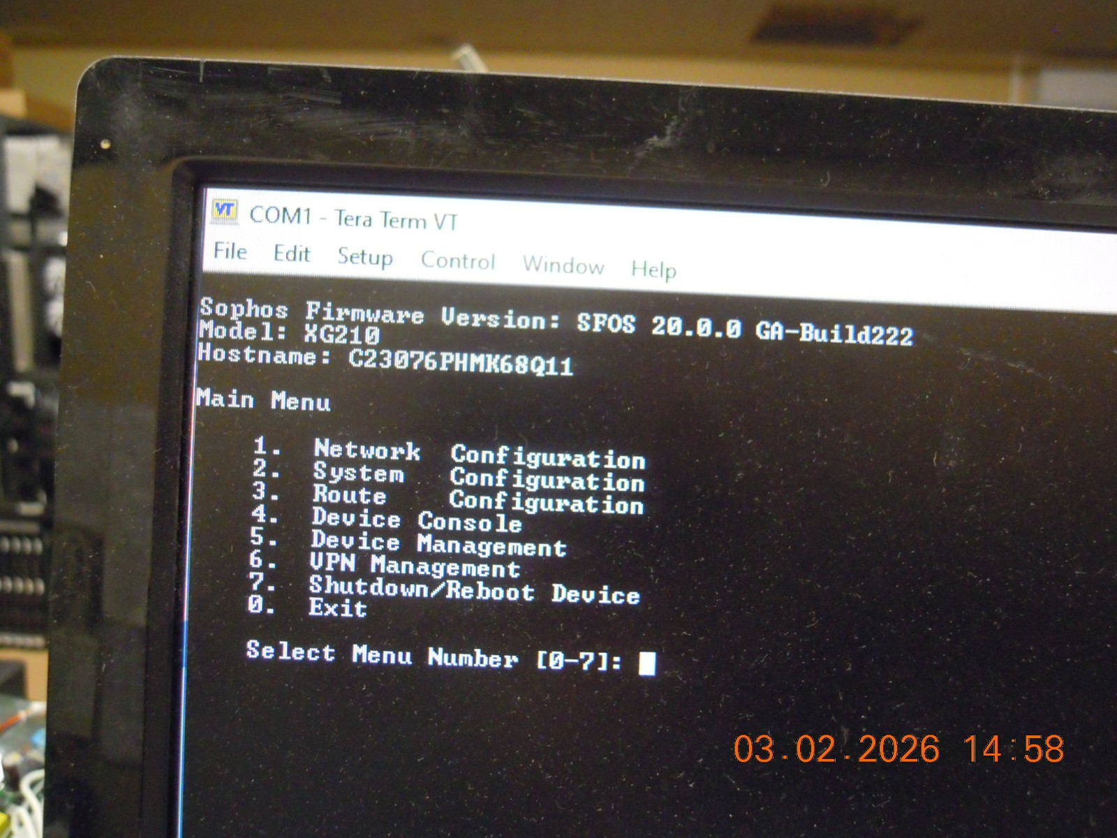 Sophos XG 210 rev. 3 Firewall Security Appliance 6 x GE + 2 x SFP Ports * Reset