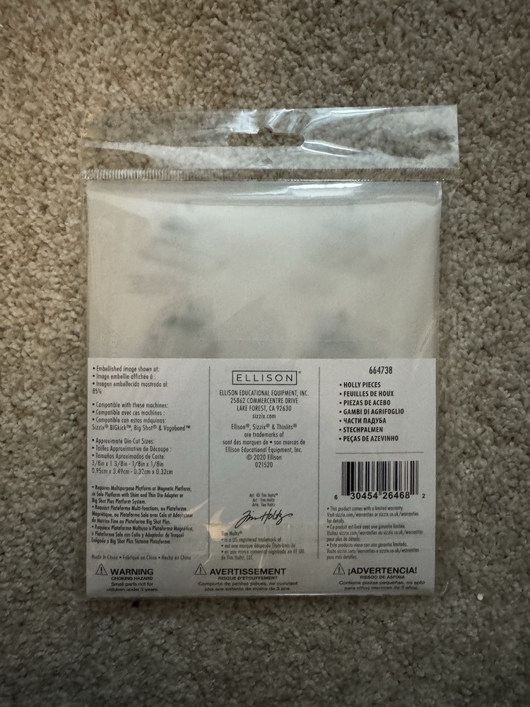 Sizzix Thinlits Tim Holtz Holly Dies