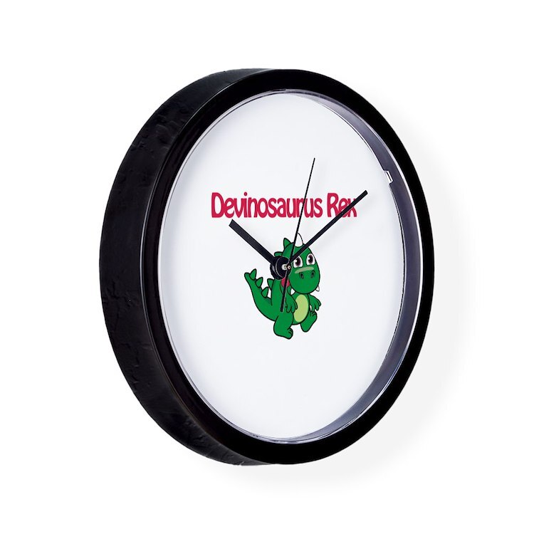 CafePress Devinosaurus Rex 10" Wall Clock (160663523)