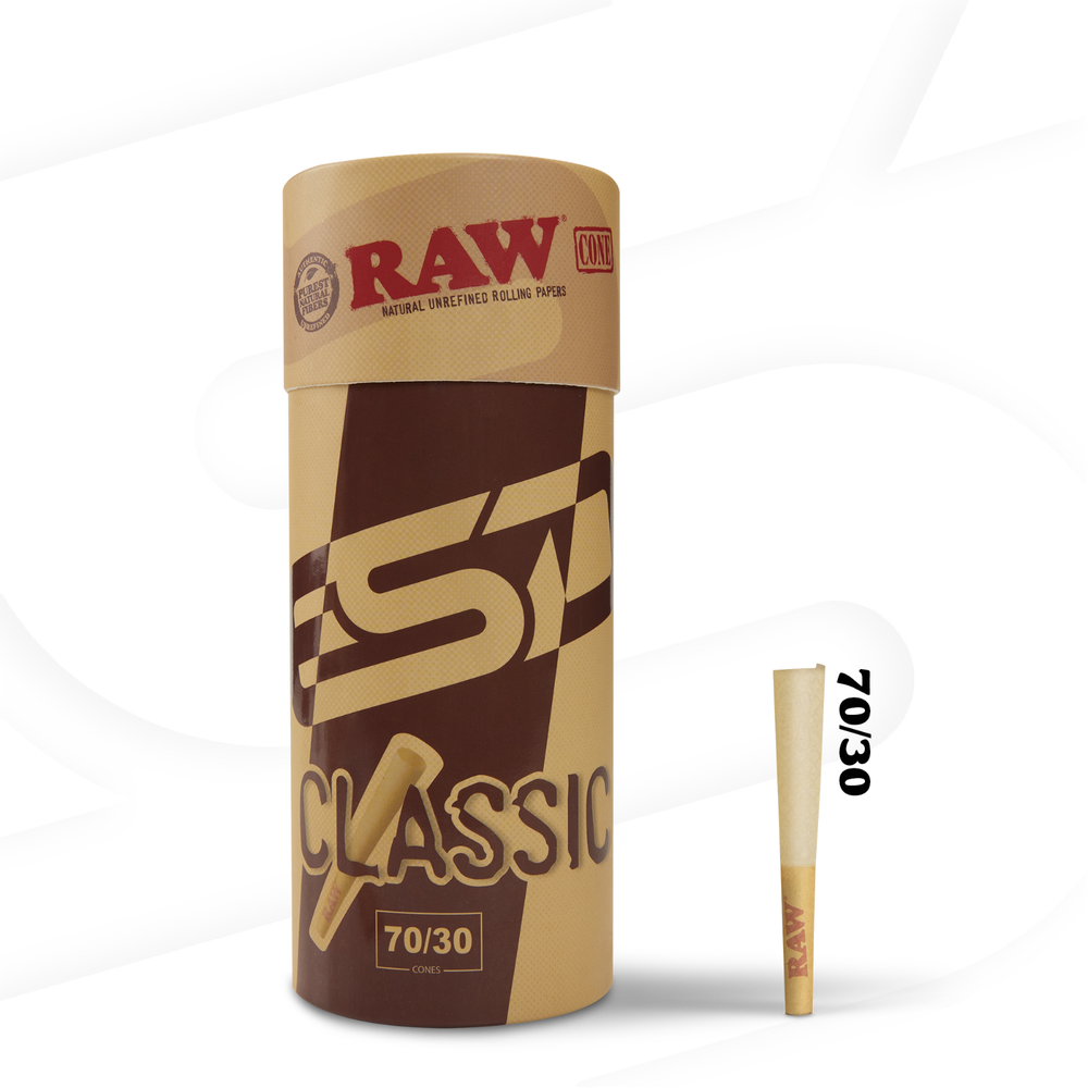 RAW Cones 70/30 Single Size Dogwalker | 102 Pack