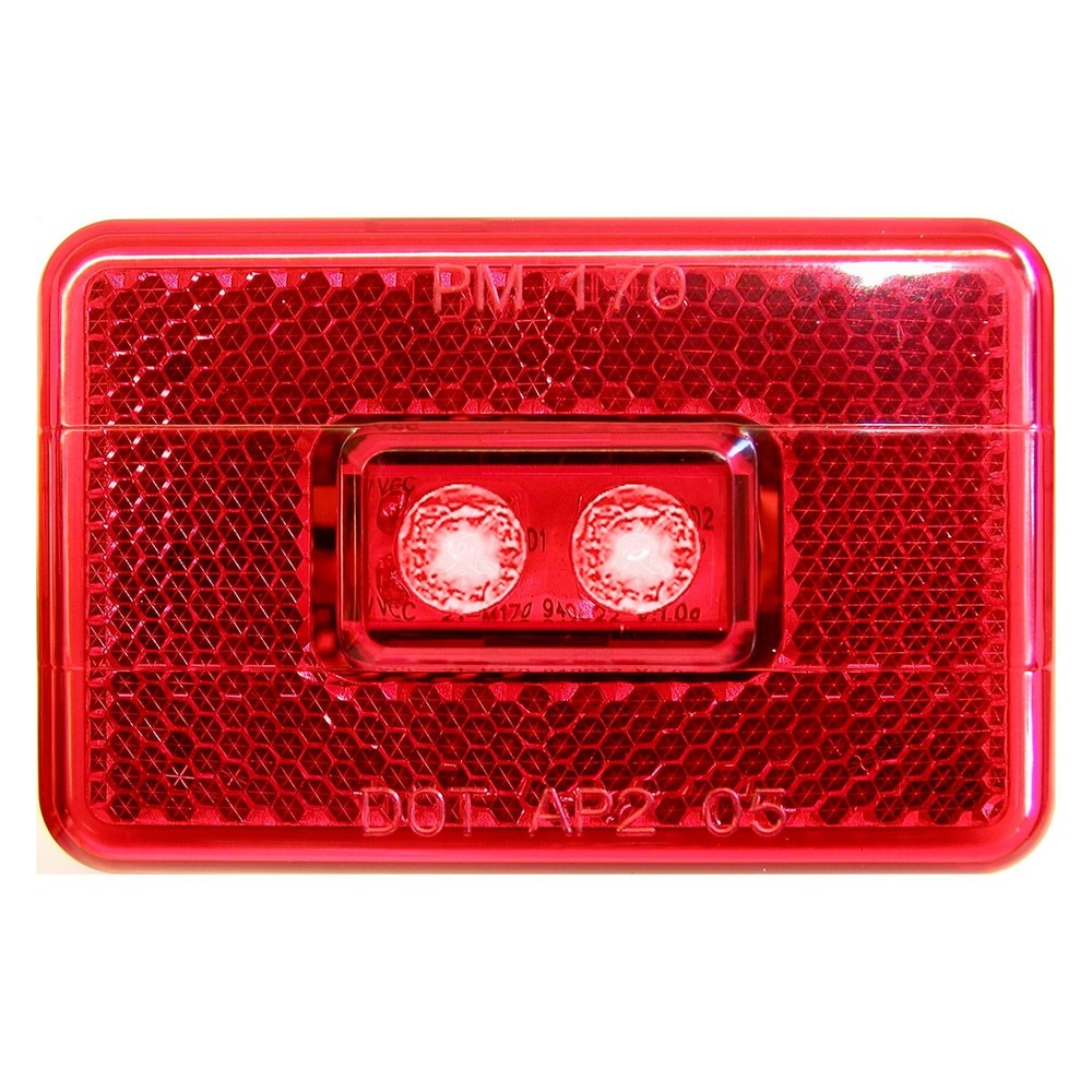 Peterson 170 Pirahna 3"x2" Red Rectangular LED Side Marker Light