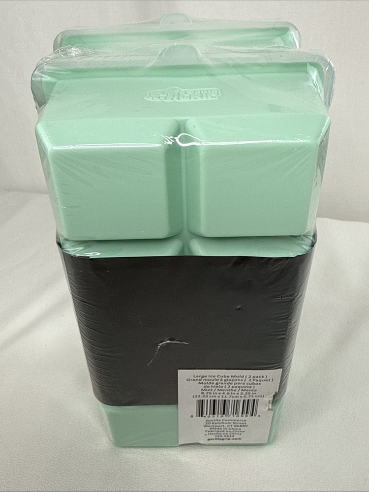 2 Pack Gorilla Grip Large Ice Cube Mold, Mint