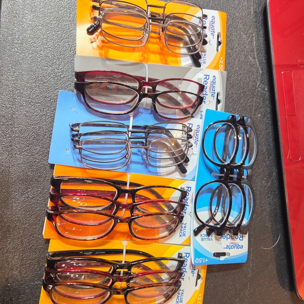 Equate Brand 3 Pack Readers Various Magnifications
