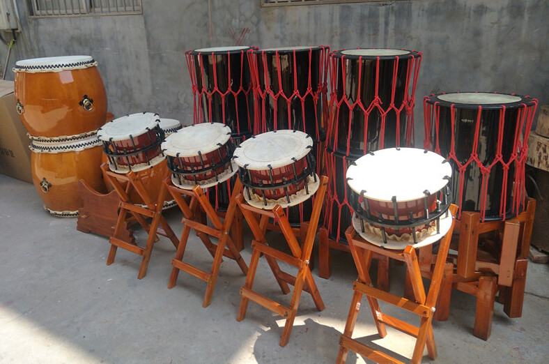Japanese Ghost Drum, Buddhist Drum, Temple Drum (including Drum Stand)
