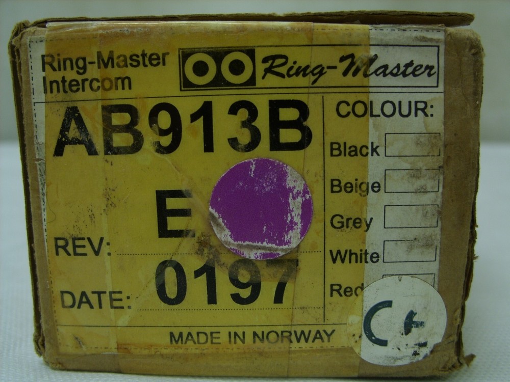 Alpha Communications Ring Master Stainless Steel Intercom Station AB913B - NOS