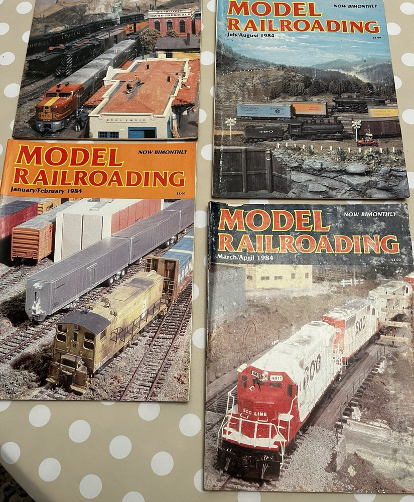 Model Railroading Magazine 1984 Complete 6 Issues Design, Landscape, Instruction