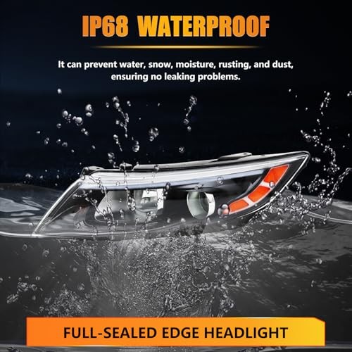 Left Headlight Assembly for 2014-2015 Ki-a Optima, [8-Pin & 10-Pin Driver Side