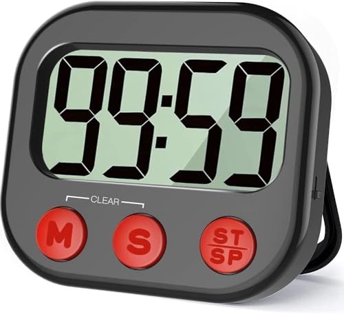 Kitchen Timer, Digital Visual Timer Magnetic Clock Stopwatch Countdown Timer,