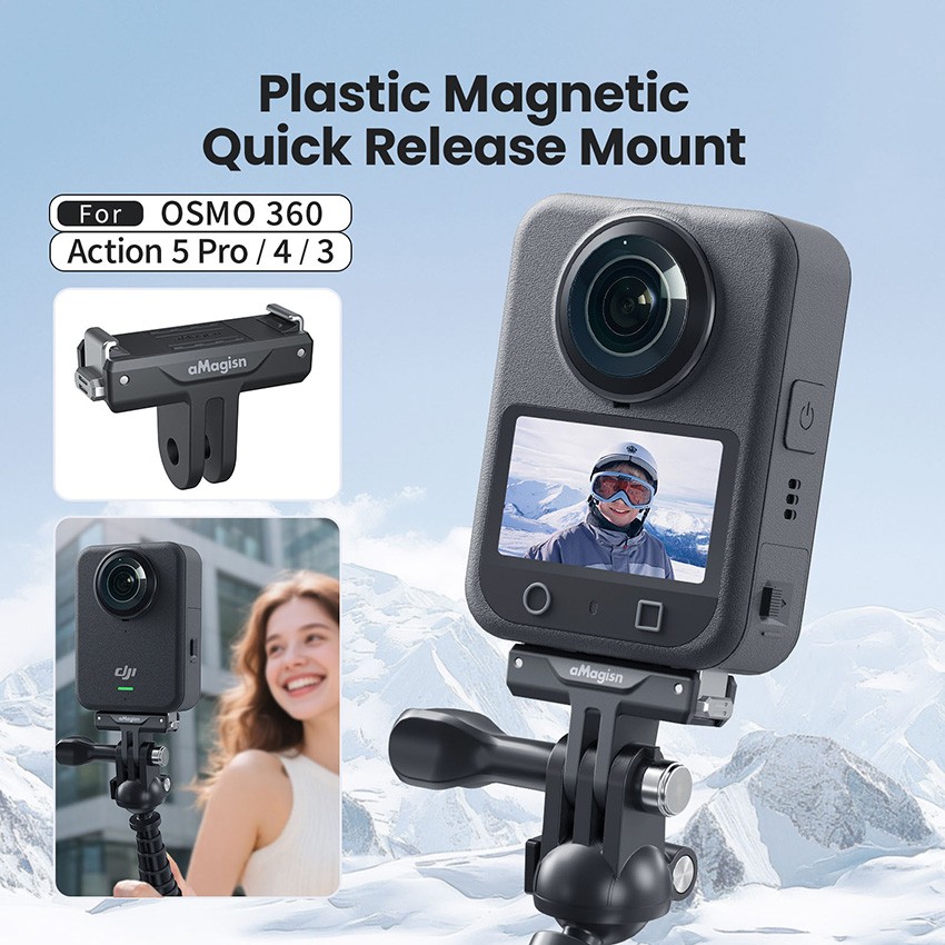 Plastic Quick Release Mount for DJI 0SM0 360/Action 5 Pro/4/3