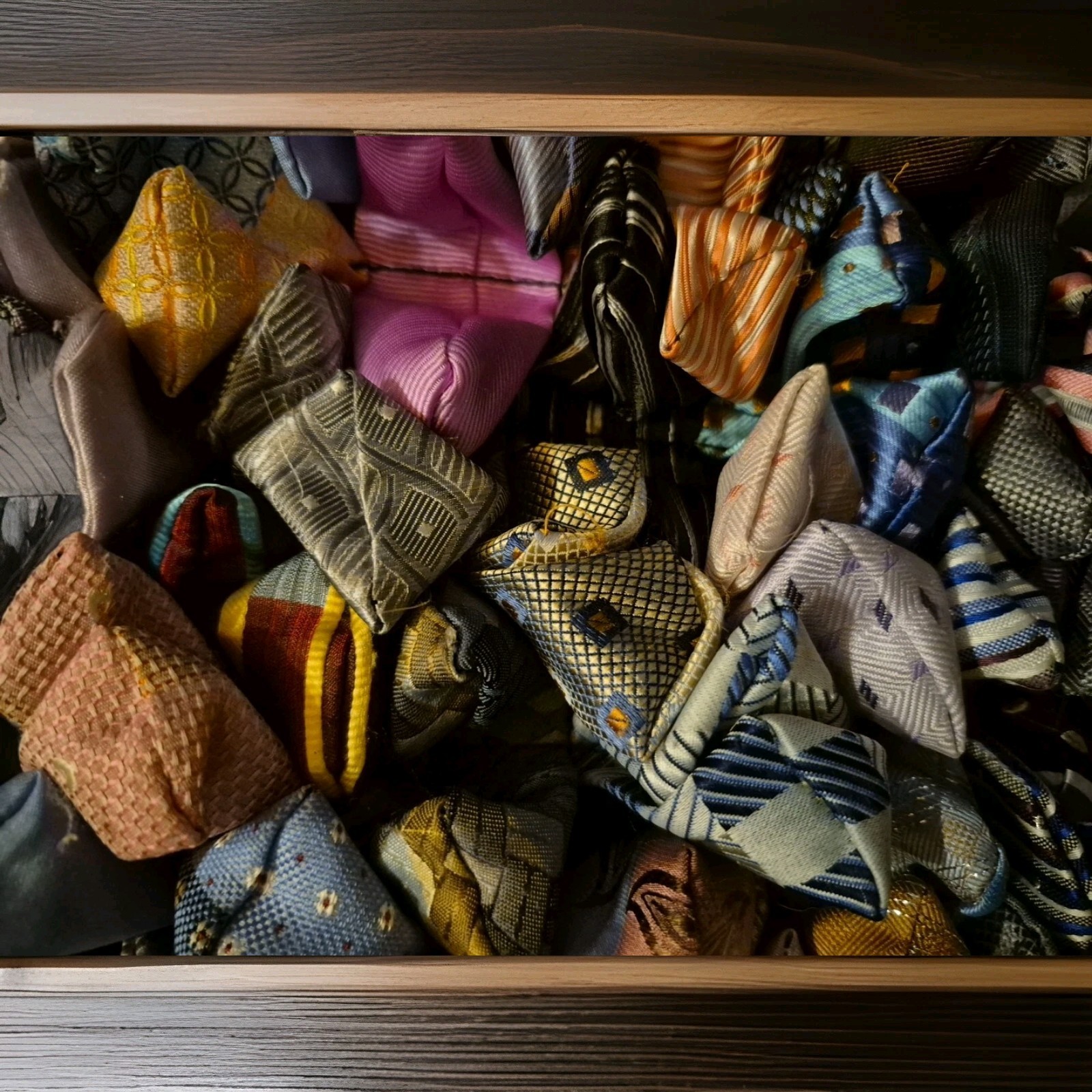 Dreamweavers Shaggy Multicolor Patchwork Silk Necktie Throw Pillow Sham 18"