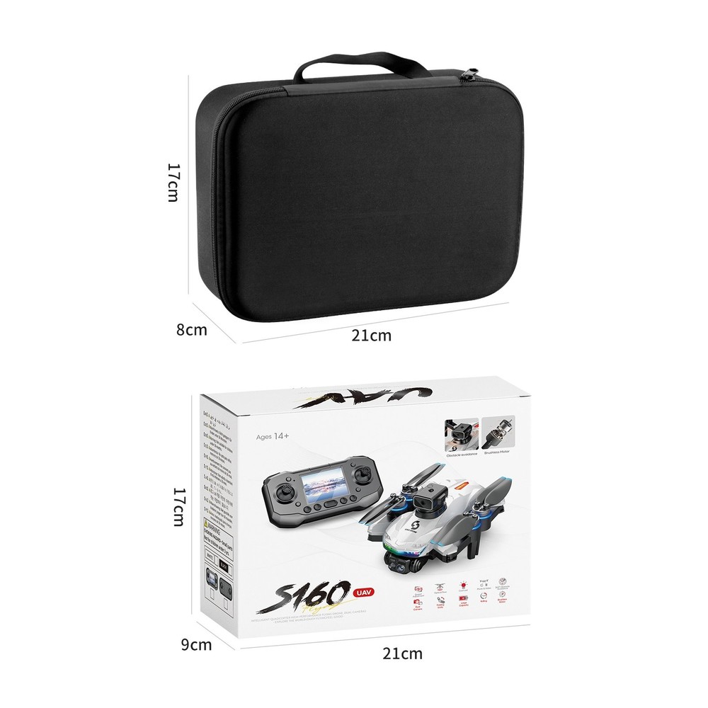 S160 8K Drone with Screen, HD Photography, Obstacle Avoidance, Foldable Model