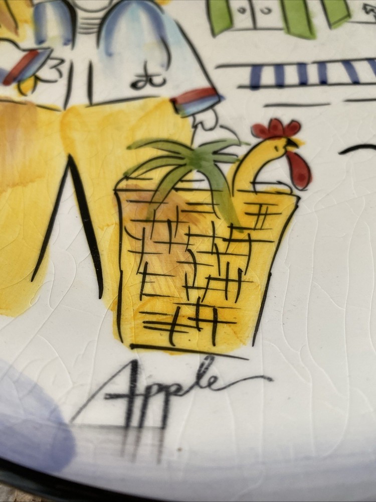 Serving Platter Provence Designed By Apple 12 inch diameter Sakura -EUC