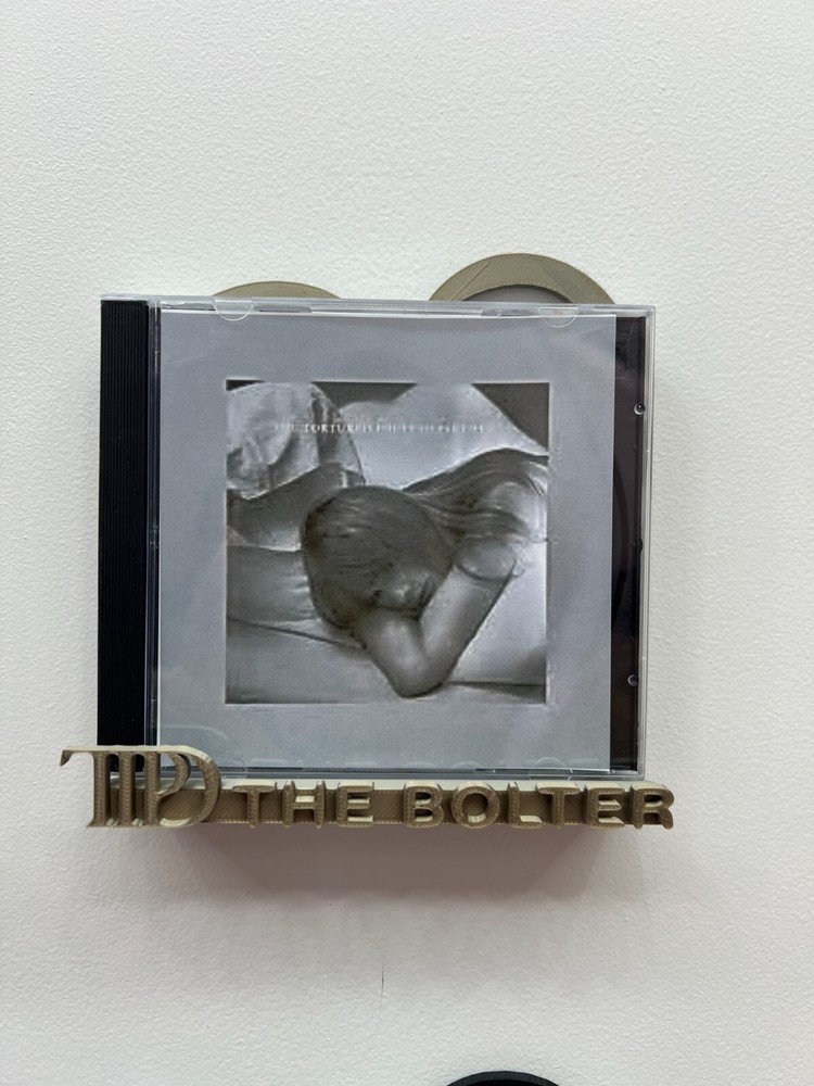 T Swift Inspired CD Wall Mount - "The Bolter" double disk TTPD