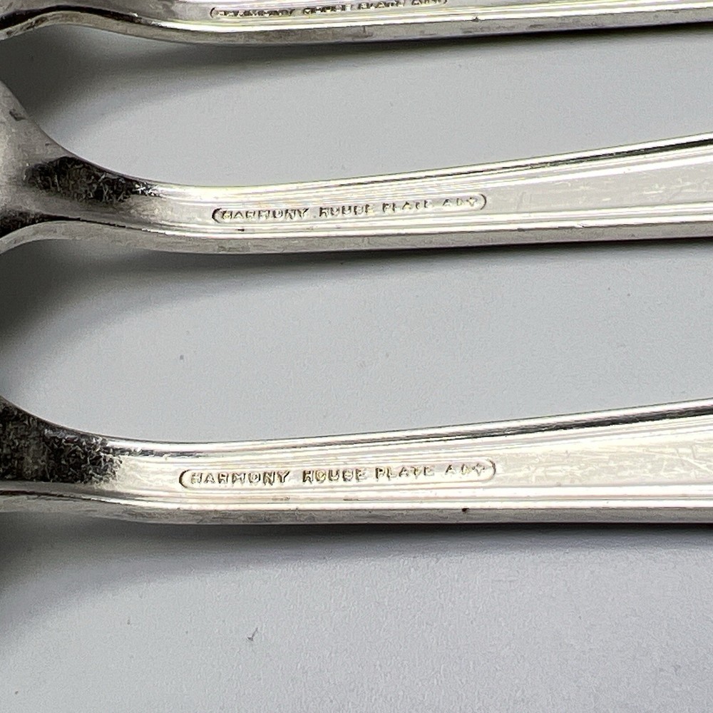 Harmony House Silverplate Serenade Dinner Fork Flatware Silverware 4Pc Set