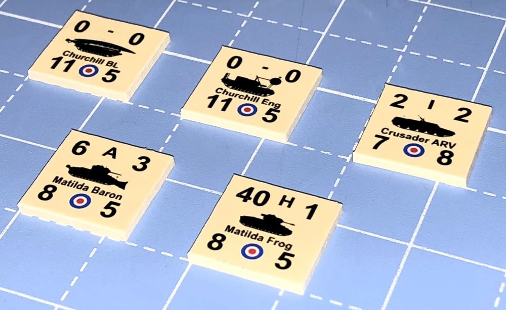Panzer Leader, British and Commonwealth Engineering Tanks, 60 counters.