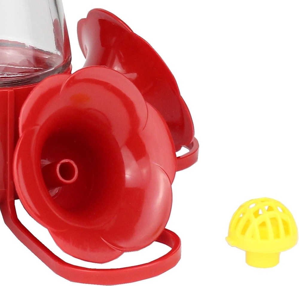 4 Pack Yellow Replacement Bee Guards - Compatible with Hummingbird Feeders