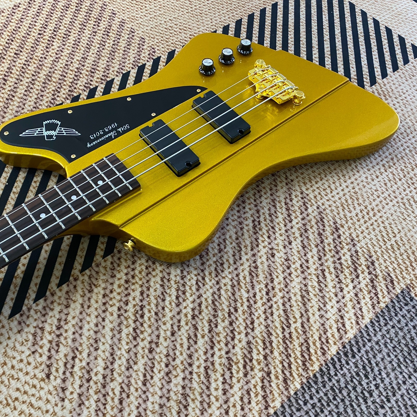 Bass Guitar Gold Mahogany Body 4String New Product