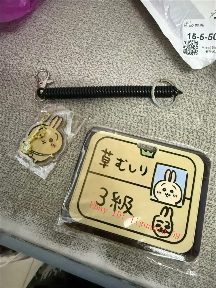 2Pcs/set Chiikawa Hachiwarem Usagi Identity Document Protective Cover Pendant