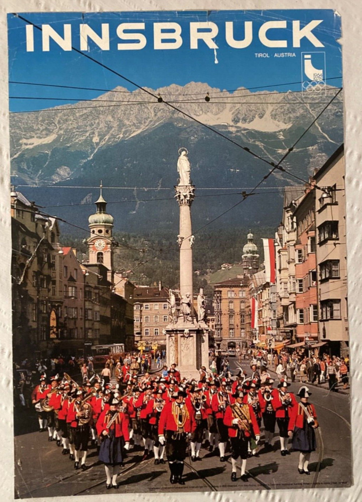 Innsbruck Austria 1976 Poster Worn