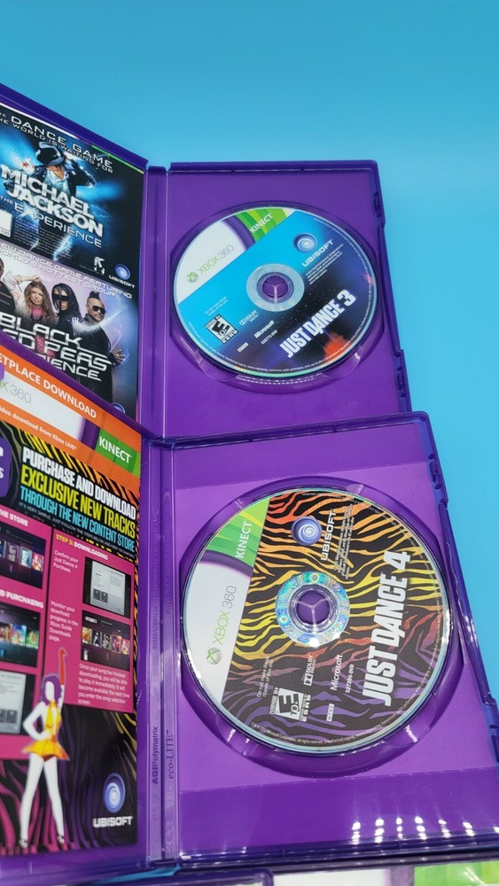 Microsoft Xbox 360 Kinect Sensor Bar With 7 Games Lot Tested