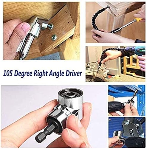 105 Degree Right Angle Driver Extension Power One Size, Silver