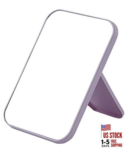 Super HD Tabletop Mirror with Foldable Bracket - Hand Free/Handheld Purple