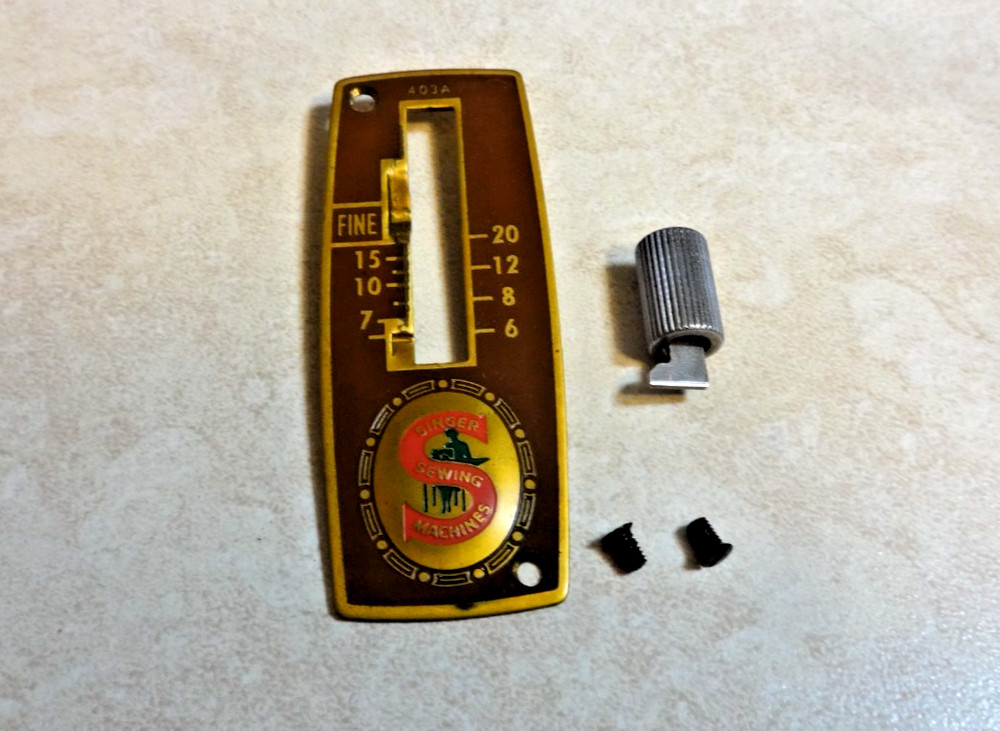 Singer 403A Sewing Machine STITCH LENGTH COVER PLATE