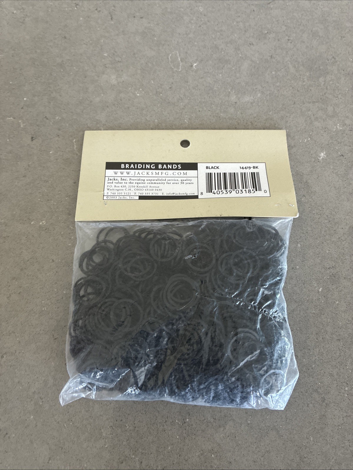 Jacks Rubber Horse Braid Bands 500 Pack in Black 14419-BK | New W/ Fast Ship!