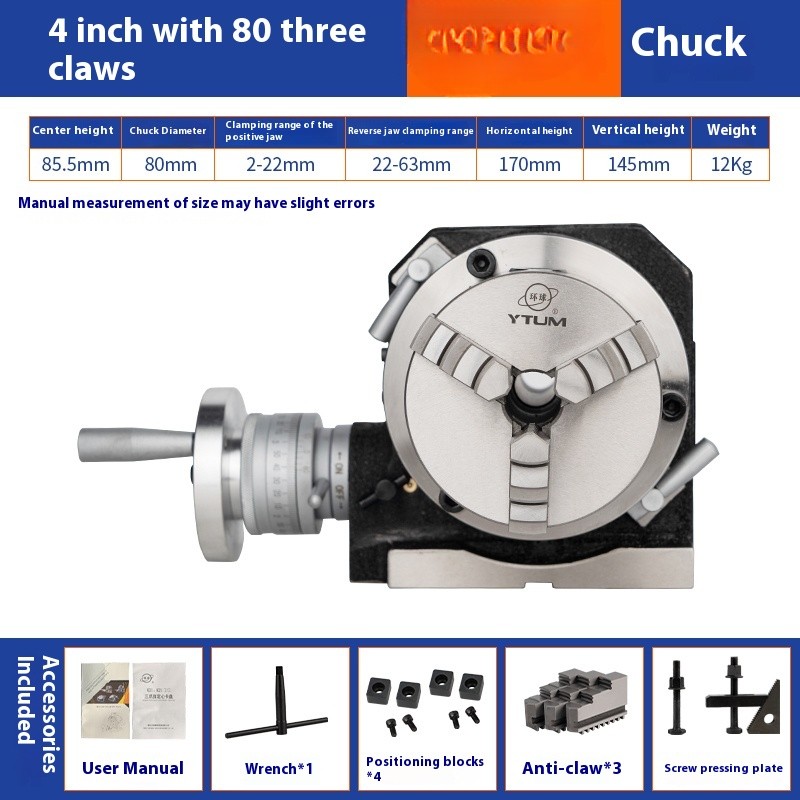 Original Indexing Table Rotary Table Indexing Head Vertical and Horizontal